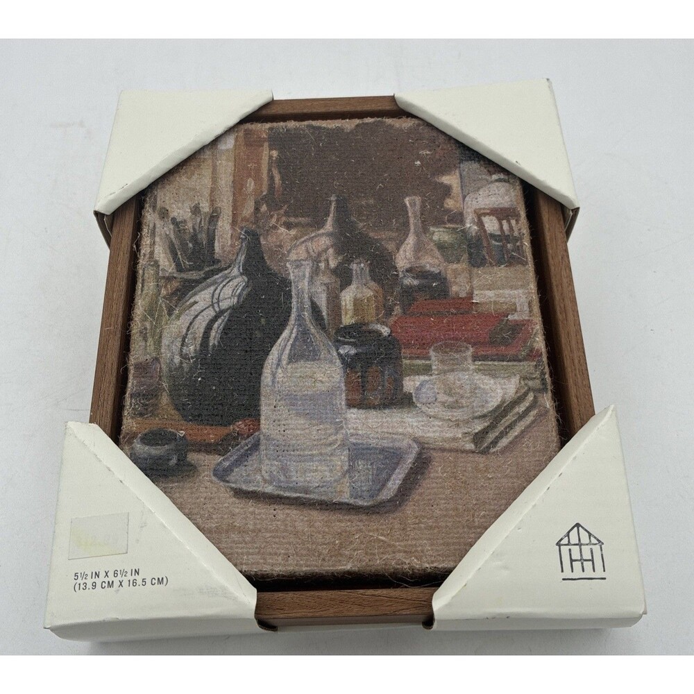 Hearth & Hand with Magnolia 6.5x5.5 Bottle Framed Burlap Art NEW